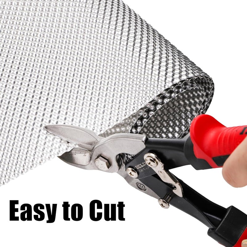 Coloch Exhaust Heat Shield Automotive,15”x 39” Embossed Aluminum Heat Shield Muffler Exhaust Wrap with Two Cable Metal Zip Ties High Temp Thermal Barrier for Car, Muffler, Battery - Image 4